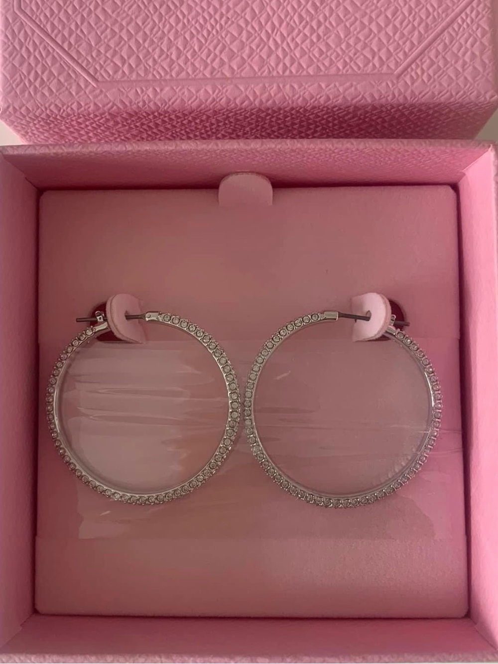 Authentic Swarovski Dextera hoop earrings Pavé, White, 5389432. BRAND NEW. - Picture 4 of 16